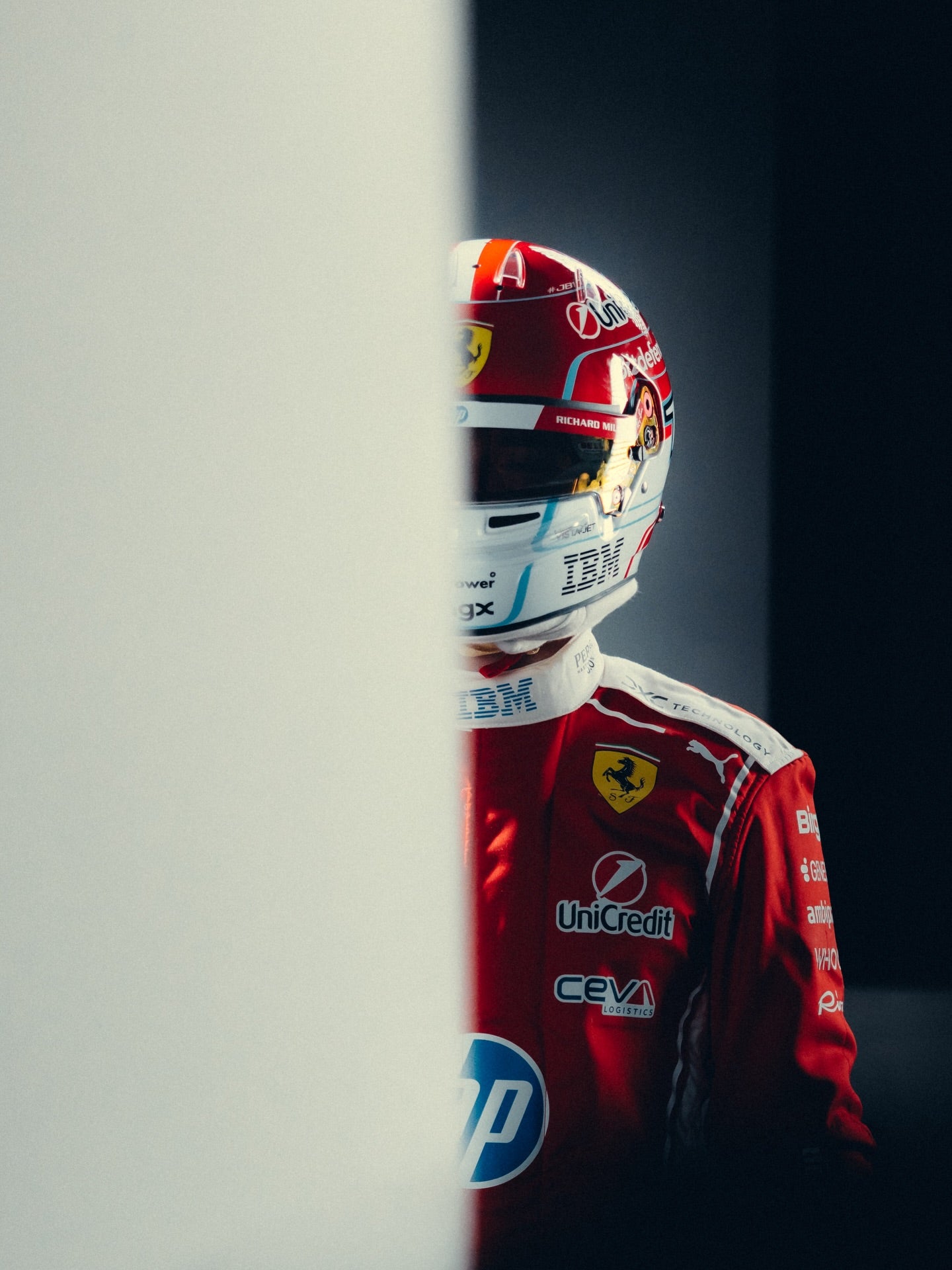 F1 replica racing suit inspired by Leclerc 2026